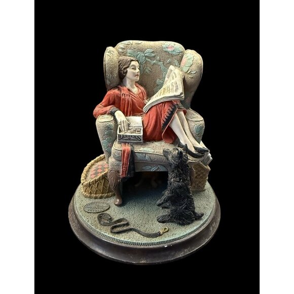 Norman Rockwell Sitting Pretty Figurine Beautiful Dreamers 1991 Rhodes Studio - Picture 1 of 8